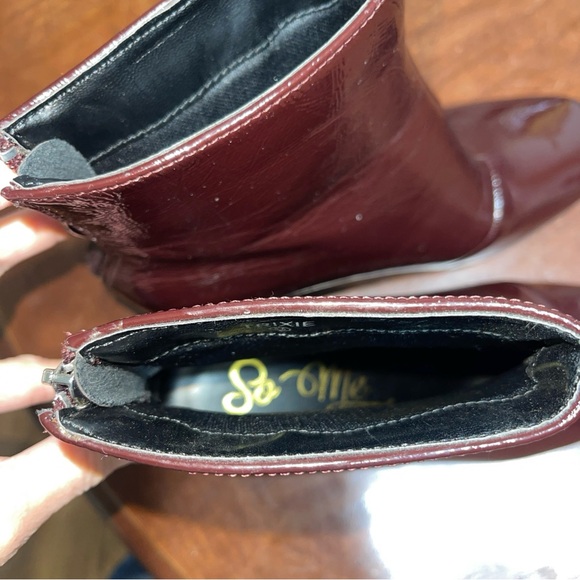 So Me patent Leather Heeled Booties Square toe - Picture 9 of 11